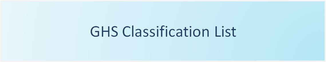 GHS Classification List