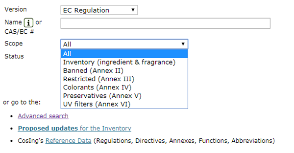 EU Cosmetic Ingredient Database